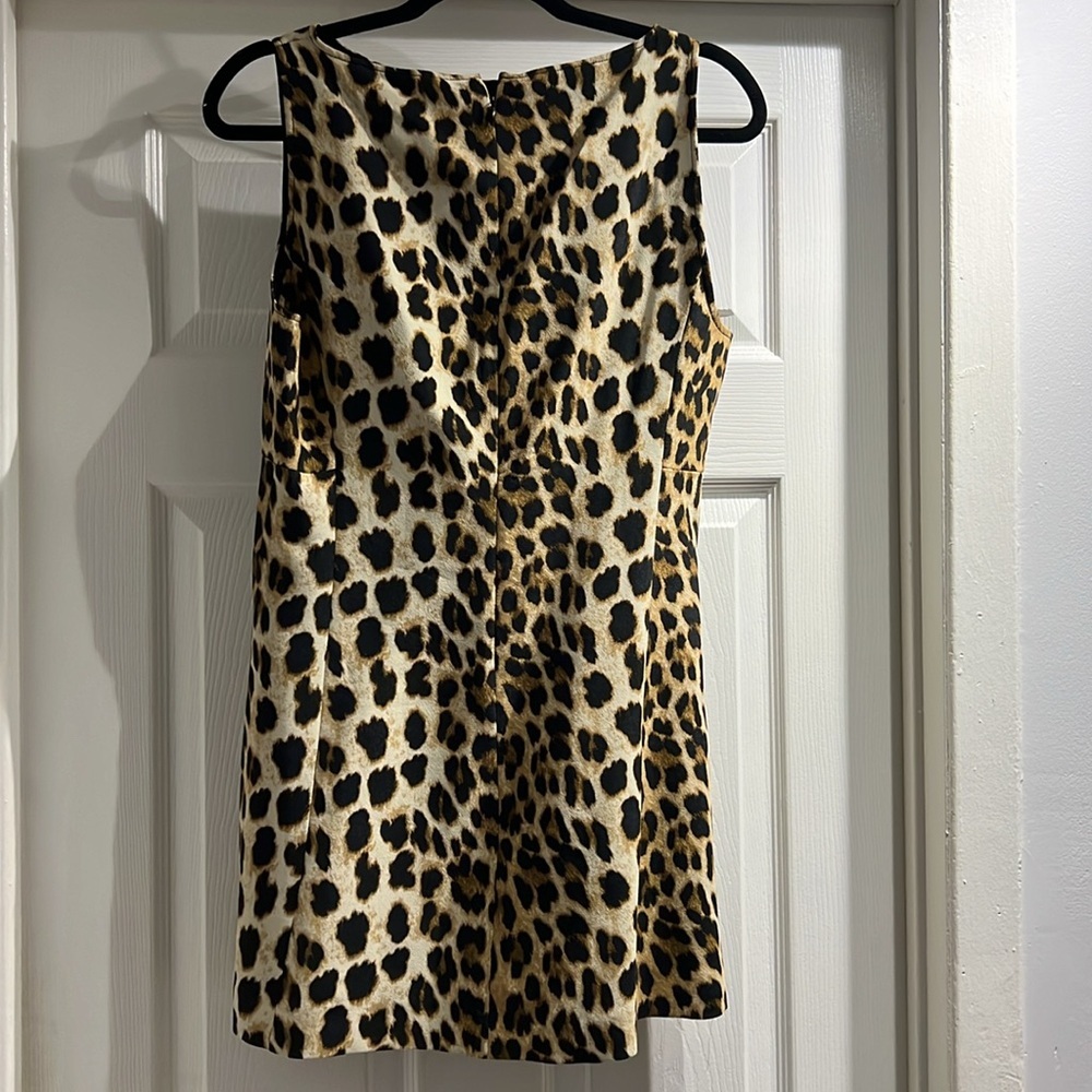 Leopard Cheetah Print Sleeveless Dress - Picture 7 of 9